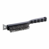ALLGRILL BBQ Grillbürste mit Edelstahlbürstenkopf - Effektive Reinigung für Gussgrillplatten - 29 cm Gesamtlänge