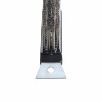 ALLGRILL BBQ Grillbürste mit Edelstahlbürstenkopf - Effektive Reinigung für Gussgrillplatten - 29 cm Gesamtlänge