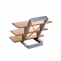Die ALLGRILL Räucherbrett Treppe besteht aus klappbarem Edelstahl.