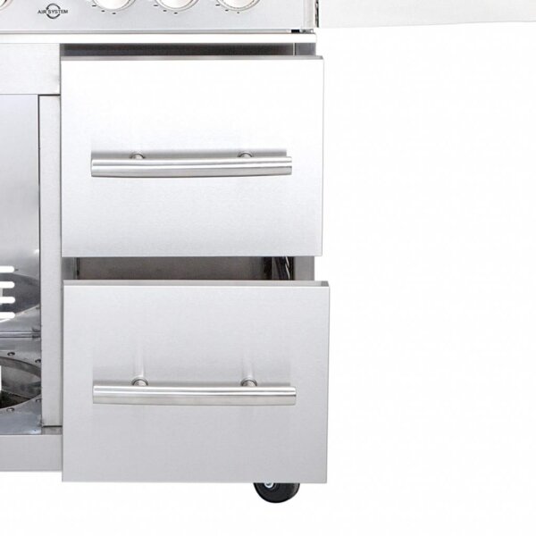ALLGRILL Schubladen-System re. für Modular CHEF L -Edelst.- mit 2 Schubfächern