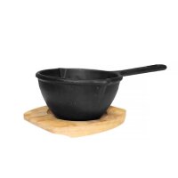 Soßentopf Ø 12 x 6 cm und Holzuntersetzer