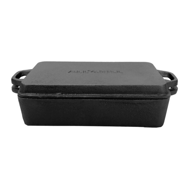 Gusseiserne Casserole mit Deckel