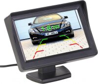 Lescars Rückfahrkamera PA-470 Funk Nummernschild, Einparkhilfe, kabellos, LCD-Farbmonitor