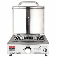 Multifunktionaler und portabler Grill Multi-Kulti® ohne Zündsicherung, Abmessungen: 42 x 51 x 25 cm, einfache Reinigung, überall einsetzbar