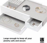 B-WARE - Umbra STOWIT Schmuckkasten 290245-670 in White/Nickel Design Schmuckbox Etui Aufbewahrung
