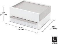 B-WARE - Umbra STOWIT Schmuckkasten 290245-670 in White/Nickel Design Schmuckbox Etui Aufbewahrung