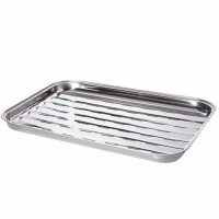 Edelstahl-Grillschale für sauberes Grillen