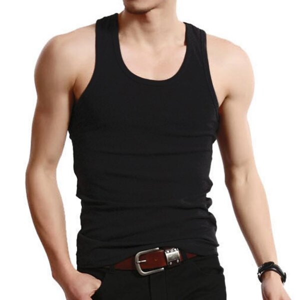 Garcia Pescara Herren Feinripp Unterhemd Tank Top schwarz & weiß S-3XL