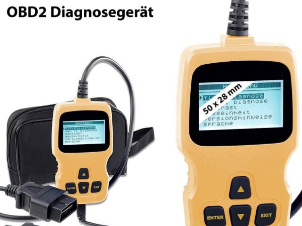 Dummy - Lescars Motor OBD2 Diagnosegerät mit XL-LCD-Display Fehlerspeicher Analyse u. löschen
