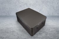 PureHaven American Outdoor-Whirlpool 220x156 cm für 3 Personen mit 77 Wasserdüsen und 10 Luftdüsen Thermoabdeckung LEDs Farbe PEARL Shadow Grey