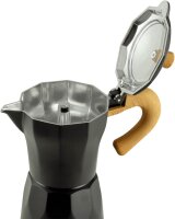 Jocca elektrische Espresso Kaffeemaschine in schwarz Nature Line für bis zu 6 Tassen mit 360° drehbarem Kopf