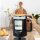 JOCCA Elektrischer Wasserkocher 1,8L, Nature-Line Schwarz, 360° Basis, Borosilikatglas, Schnellkoch, Auto-Abschaltung, energiesparend, modern