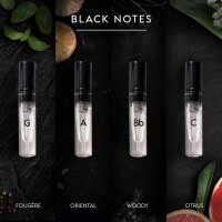 20 x GAMMON Black Notes Parfum Explorer-Set (4x2 ml) Herrenduft Parfum Duftset Probierset mit 20% Duftölanteil