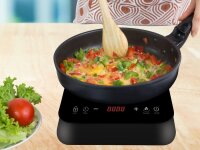 Beper BF.700 Induktionskochfeld 2000 W – Mobile Kochplatte für Camping, Wohnmobil, Küche & Ferienwohnung 10 Stufen Timer Kratzfestes Glas