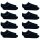 Zecond Zkin 16 Paar Sneaker Socken Gr. 32 - 38 schwarz Sommersocken Füßlinge aus Baumwolle