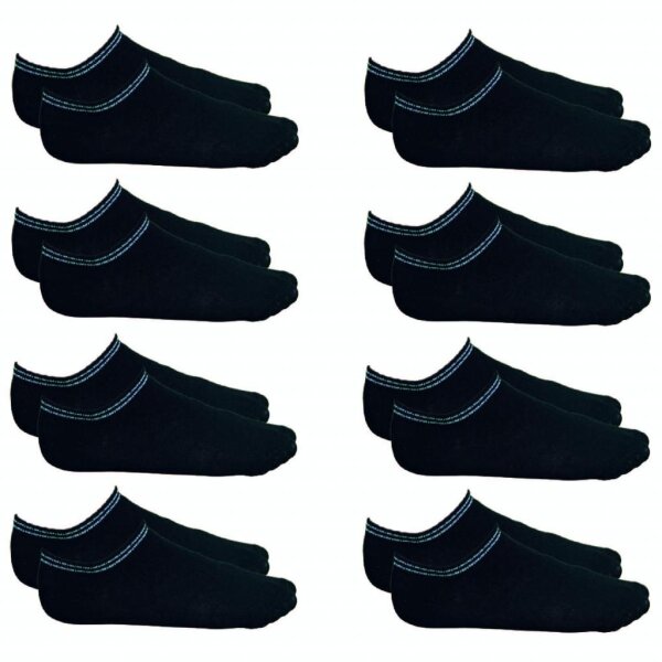 Zecond Zkin 32 Paar Sneaker Socken Gr. 32 - 38 schwarz Sommersocken Füßlinge aus Baumwolle