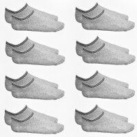 Zecond Zkin 16 Paar Sneaker Socken Gr. 32 - 38 grau...
