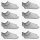 Zecond Zkin 24 Paar Sneaker Socken Gr. 32 - 38 grau Sommersocken Füßlinge aus Baumwolle
