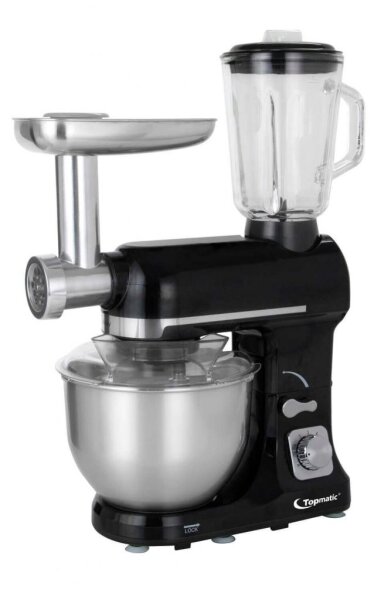 Topmatic 4in1 Küchenmaschine PKM-1800.1BG schwarz komplett
